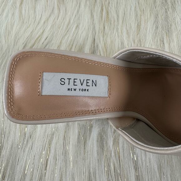 NEW Steven New York Womens Jorry Wedge Slide Sandal Square Toe Vegan Leather 6.5 - Picture 6 of 10